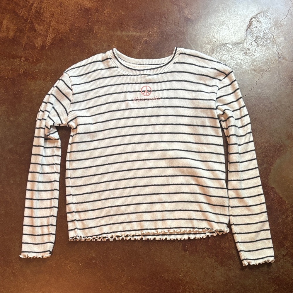 Abercrombie Kids Black and White Striped Sweater size 11/12